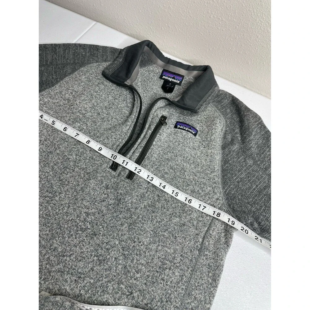 Patagonia Gray Fleece Quarter Zip Pullover Recycled Worn Wear Small